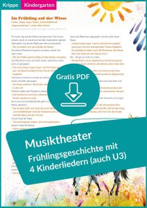 Musiktheater kleine Aufführung Krippe Kindergarten frühling