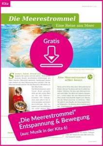 Die Meerestrommel Gratis Download Reise ans Meer Lied Entspannung Bewegung Kindergarten Angebot Sommer Musik in der Kita