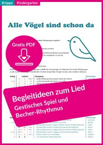 Lied Alle Vögel sind schon da Begleitideen Lugert Verlag Musik in der Kita