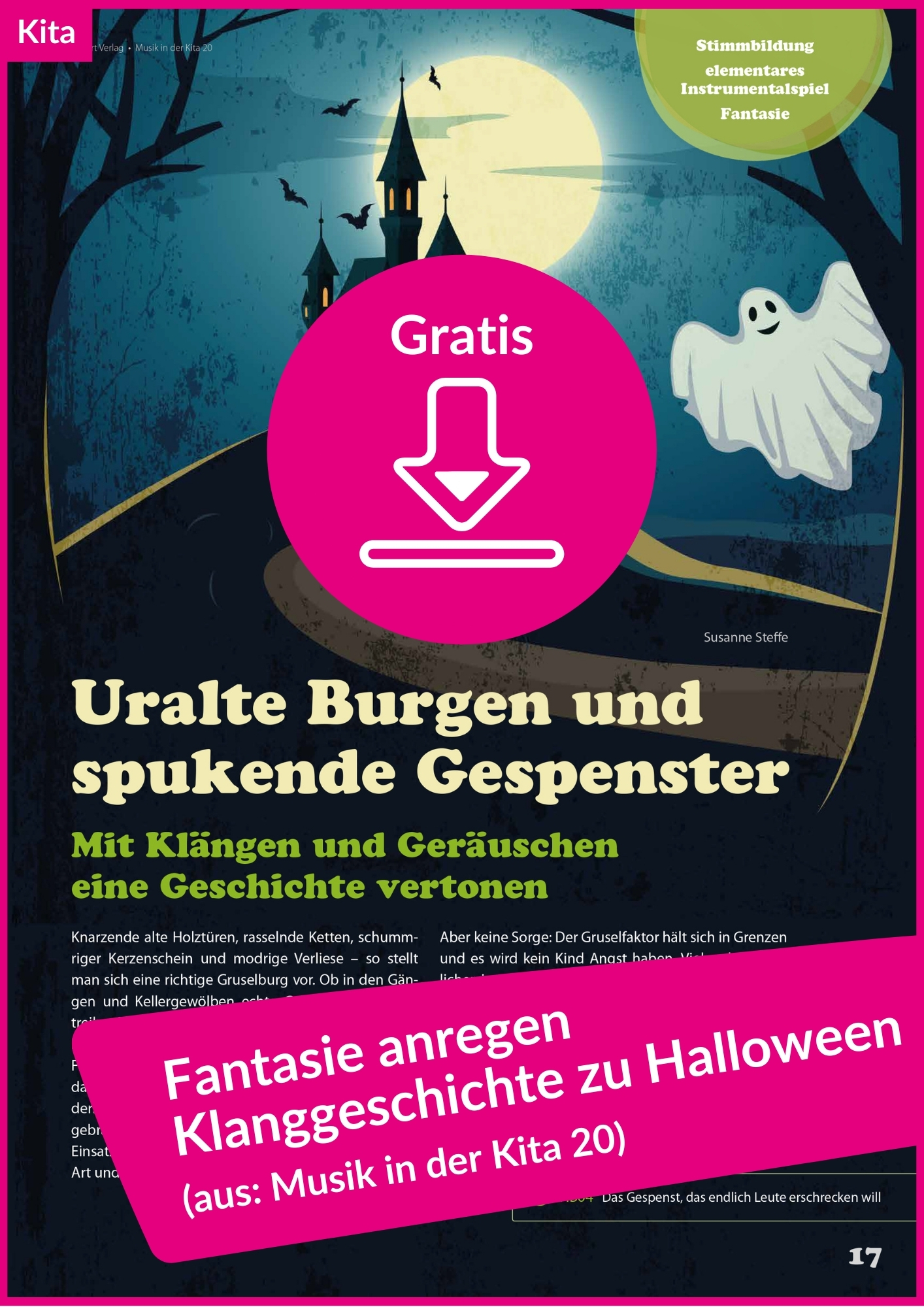 Gratis Download Burgen und Gespenster Halloween Klanggeschichte Herbst Musik in der Kita