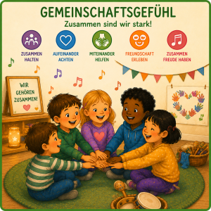 Gemeinschaftsgefühl Kindergarten Musik in der Kita
