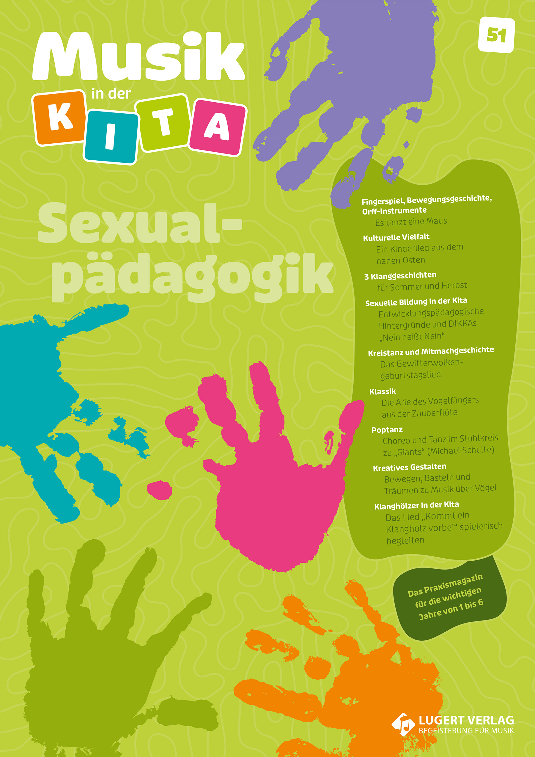 Musik in der Kita 51 Ausgabe 51 vom Lugert Verlag, Zeitschriften-Cover zum Schwerpunktthema Sexualpädagogik