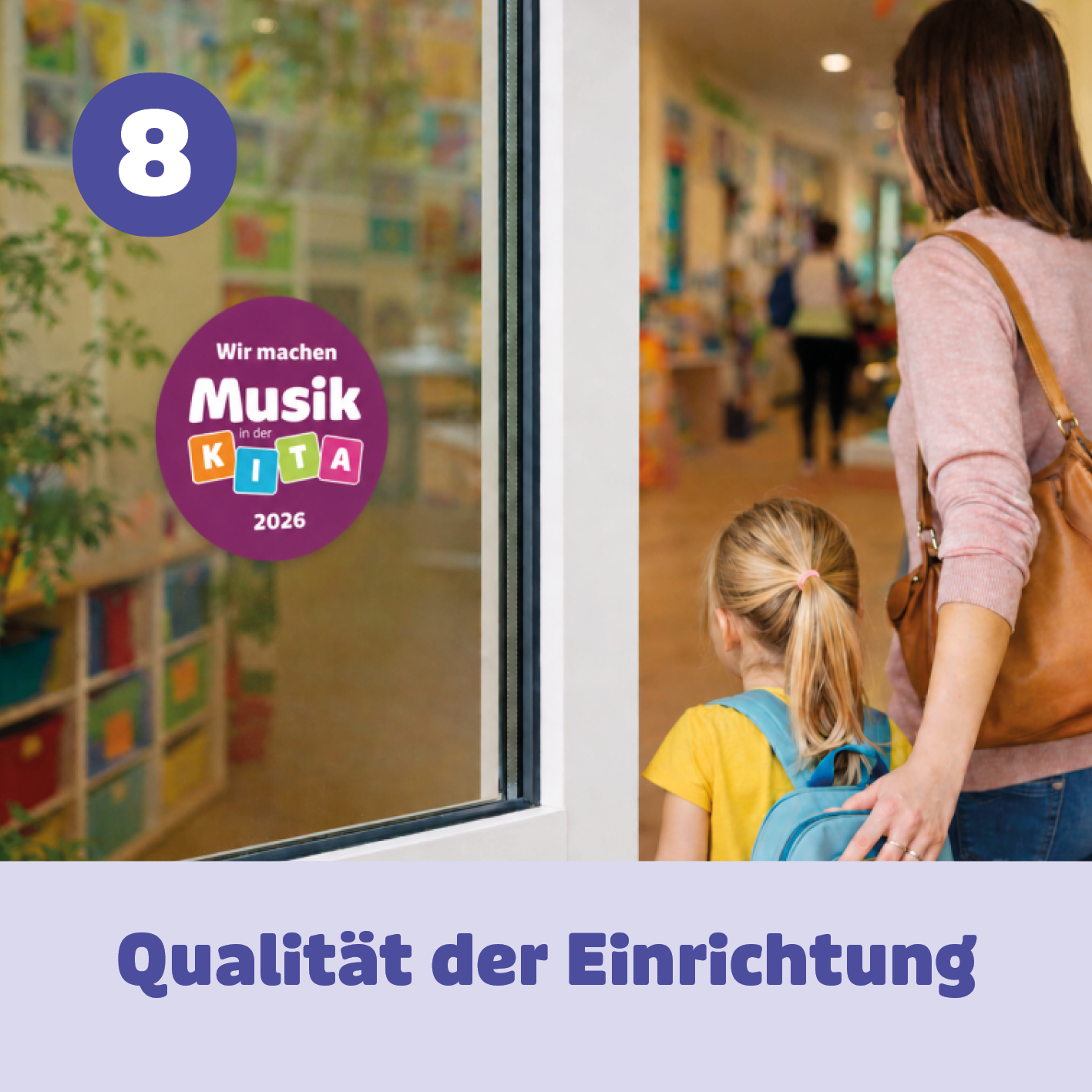 Qualität der Einrichtung Musik in der Kita 12 Prinzipien Siegel Sticker