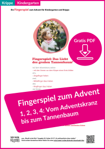 Gratis-Download Fingerspiel Advent Tannenbaum Musik in der Kita Weihnachten Kindergarten