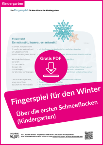 Gratis-Download Fingerspiel Winter Schneeflocken Musik in der Kita Gratis-Download Fingerspiel Winter Schneeflocken Musik in der Kita