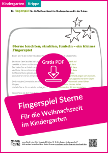 Gratis-Download Fingerspiel über Sterne für die dunkle Winterzeit für Kindergarten und Krippe Gratis-Download Fingerspiel über Sterne für die dunkle Winterzeit für Kindergarten und Krippe